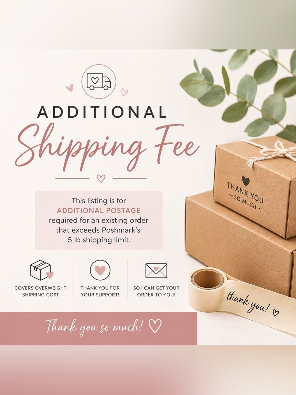 Additional Shipping Fee – Overweight Package (Over 5 lbs)